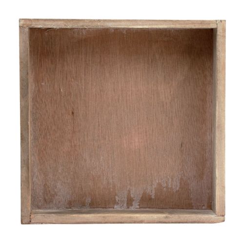 daiktų Dekoratyvinis padėklas kvadratinis medinis padėklas natūralus 20×20×3,5cm 2vnt