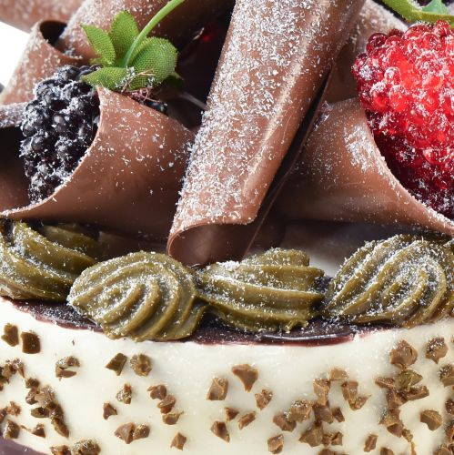 Floristik24 Dekoratyvinis tortas šokoladinis dirbtinis tortas manekenas Ø10cm
