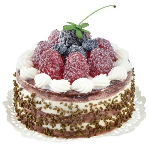 Dekoratyvinis šokoladinis tortas su aviečių tortu Ø10cm