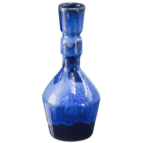 daiktų Dekoratyvinė vaza keraminė mėlyna žalia ruda Ø8cm A18,5cm 3vnt