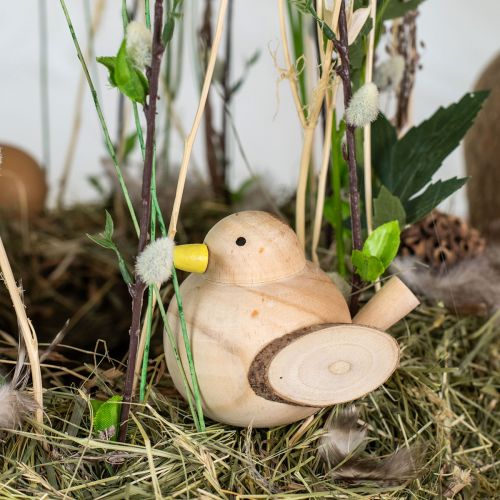 Floristik24 Dekoratyviniai paukščiai mediniai paukščiai stalo puošmena pavasarinė gamta 5cm 6 vnt