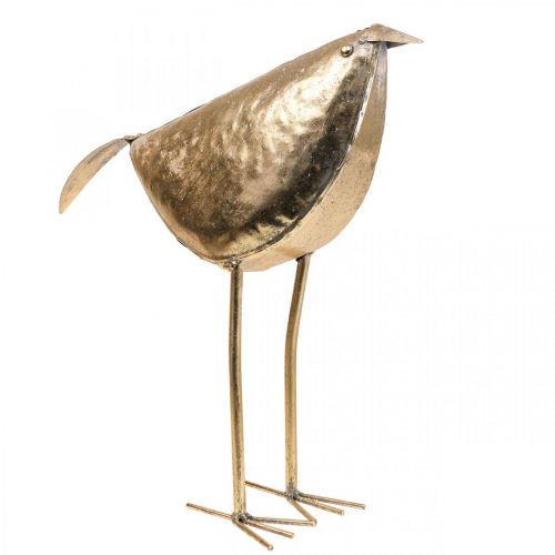 Floristik24 Deco paukštis Deco figūrėlė paukštis auksinė metalo puošmena 41×13×42cm