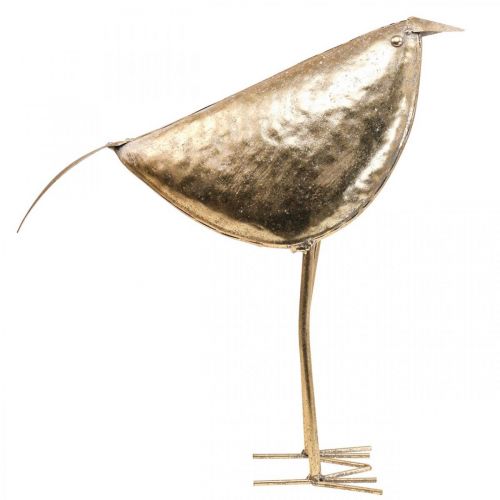 daiktų Deco paukštis Deco figūrėlė paukštis auksinė metalo puošmena 41×13×42cm
