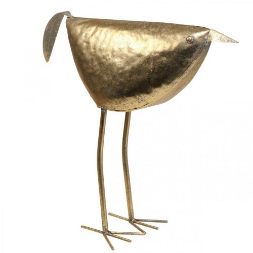 Deco paukštis Deco figūrėlė paukštis auksinė metalo puošmena 46×16×39cm