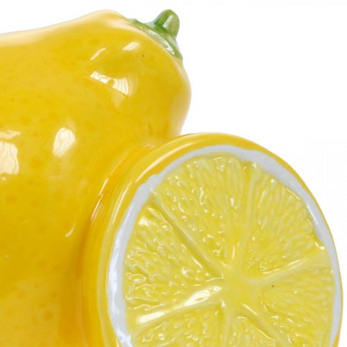 Floristik24 Dekoratyvinė citrinų keramikos vasaros dekoravimo stalo puošmena 11cm