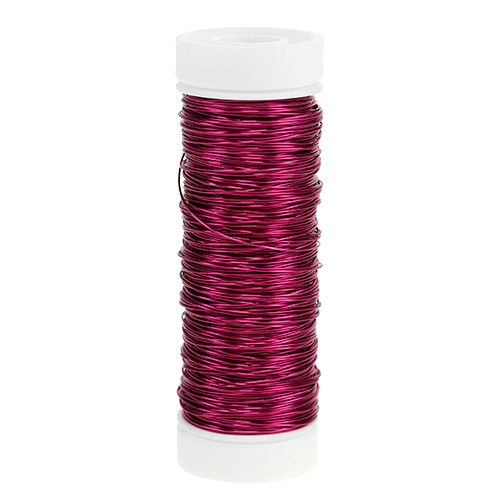 Floristik24 Dekoratyvinė emaliuota viela Ø0,30mm 30g/50m rožinė