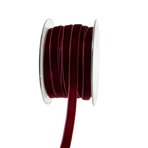 daiktų Dekoratyvinė juostelė Velvet Bordeaux 10mm 20m