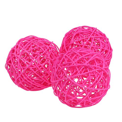 Floristik24 Dekoball Pink 10cm 6vnt