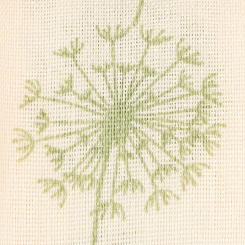 daiktų Dekoratyvinė juostelė, dovanų juostelė, kiaulpienės raštas, kreminė, 40 mm, 15 m