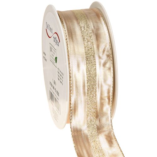 Dekoratyvinė juostelė auksinė blizgučiai juostelė Kalėdinė juostelė 40mm 20m