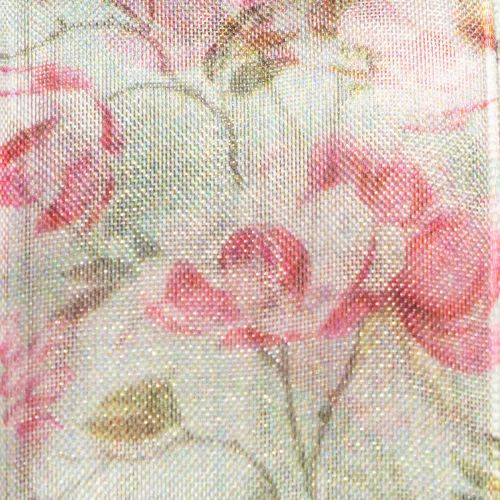 daiktų Gėlių rašto dovanų juostelė elegantiškam dovanų pakavimui, 15 m