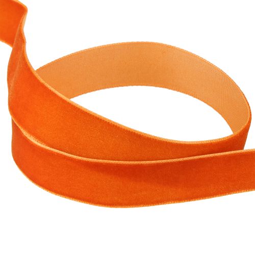 daiktų Dekoratyvinė aksominė juostelė tamsiai oranžinė 20 mm 10 m