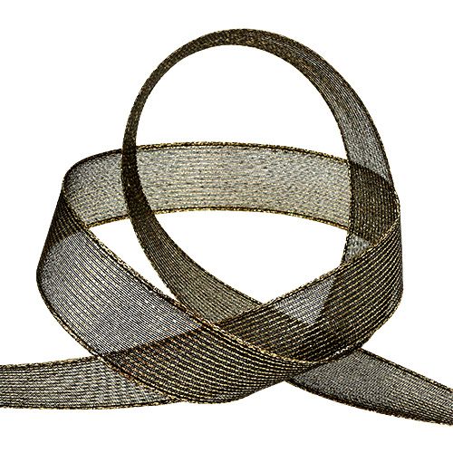 Deko juostelė su lurekso juostelėmis juoda 25mm 20m | Floristik24.lt