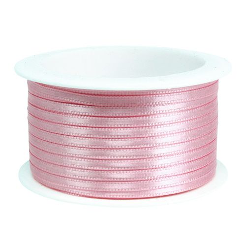 daiktų Dovanų ir dekoravimo juostelė 3mm x 50m pastelinės rožinės spalvos