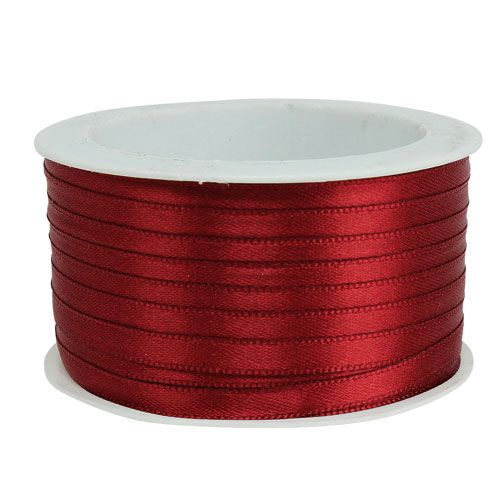 daiktų Satininė juostelė dovanų juosta Bordo dvigubas satinas 6mm 50m