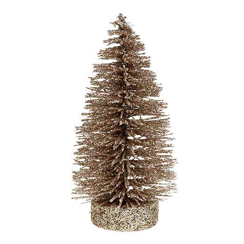 Floristik24 Dekoratyvinis medis blizgantis šviesiai auksinis H14cm 4vnt