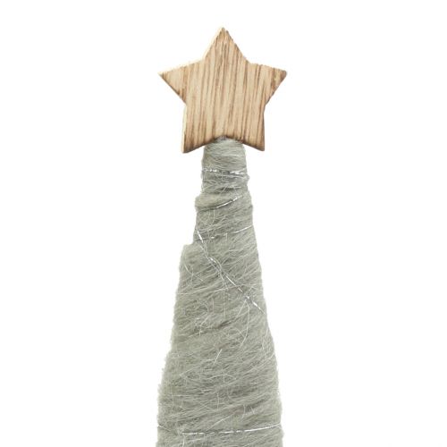 Floristik24 Dekoratyviniai medeliai iš veltinio natūralaus, balti 33cm 3vnt