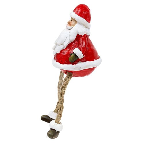 Floristik24 Dekoratyvinė figūrėlė Kalėdų senelis sėdi 6,5cm L10cm 4vnt