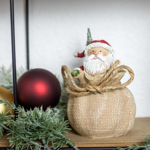daiktų Dekoratyvinė figūrėlė Kalėdų Senelis maiše Kalėdinė puošmena Ø8cm/H13cm 2 vnt