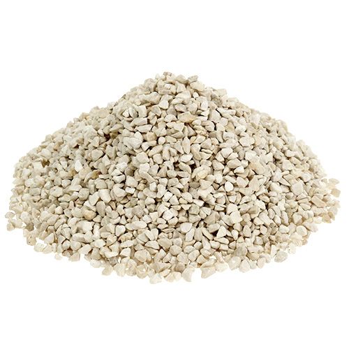 Floristik24 Dekoratyviniai granuliuoti kreminiai dekoratyviniai akmenukai 2mm - 3mm 2kg