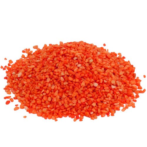 Floristik24 Dekoratyvinės granulės oranžinės spalvos dekoratyviniai akmenys 2mm - 3mm 2kg