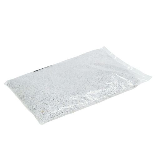 Floristik24 Dekoratyviniai granuliuoti balti dekoratyviniai akmenys 2mm - 3mm 2kg