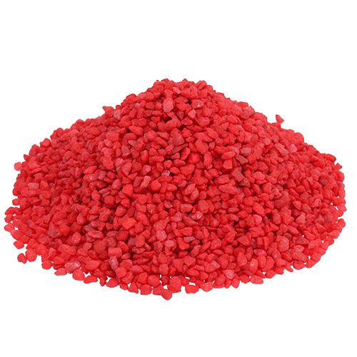 Dekoratyvinės granulės raudonos 2mm - 3mm 2kg