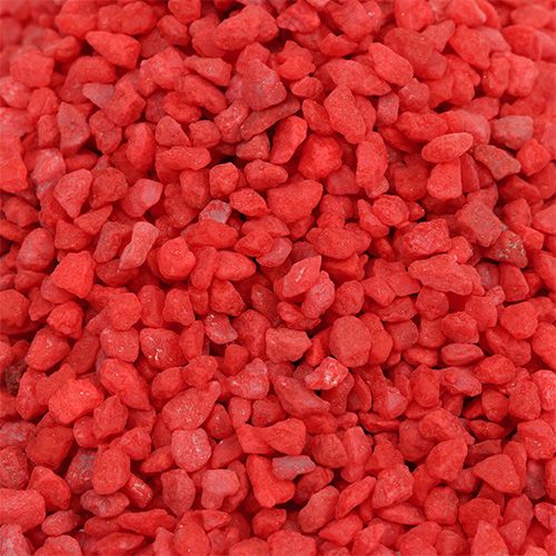 daiktų Dekoratyviniai granuliuoti raudoni dekoratyviniai akmenys 2mm - 3mm 2kg