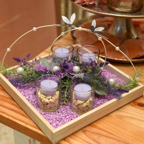 Dekoratyvinės granulės alyvinės spalvos dekoratyviniai akmenys violetiniai 2mm - 3mm 2kg
