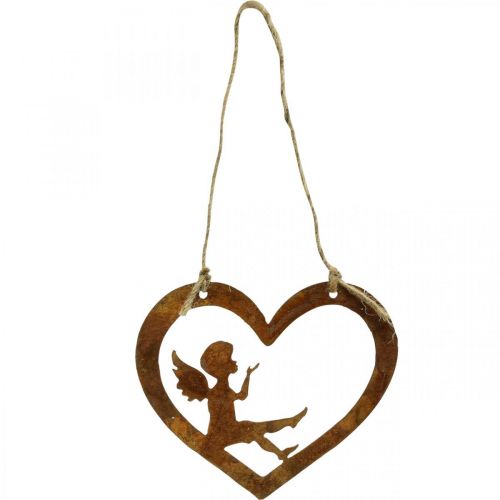 Deco kabykla metalinė patina deco heart angel Ø15cm 6vnt