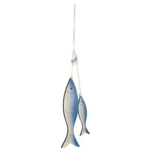 daiktų Dekoratyvinės kabyklos žuvytės mėlynos baltos žvyneliai 11,5/20cm rinkinys po 2 vnt