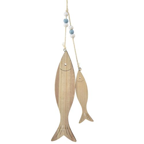 daiktų Dekoratyvinės kabyklos medinės žuvies dekoratyvinės juostelės 11,5/20cm rinkinys iš 2 vnt