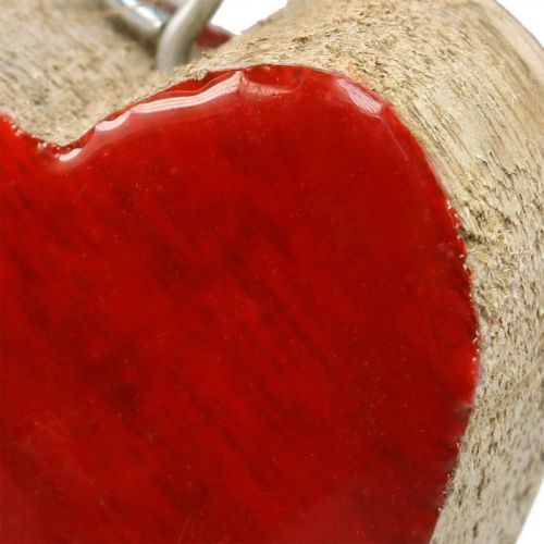 daiktų Dekoratyvinė kabykla medinės širdelės dekoratyvinės širdelės raudonos Ø5–5,5cm 12 vnt