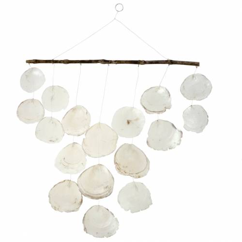 Maritime Deco pakabos korpuso vėjo varpelis ant dreifuojančios medienos šakos L65cm