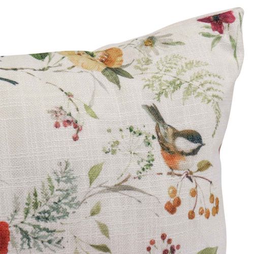 Dekoratyvinė pagalvė Vasarinė dekoratyvinė pagalvė su gėlėmis/paukščiais 37x37cm