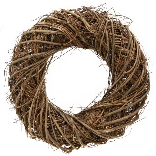 daiktų Dekoratyvinis vainikas iš guobos šakų natūralaus Ø28–30cm A6,5cm 2vnt.