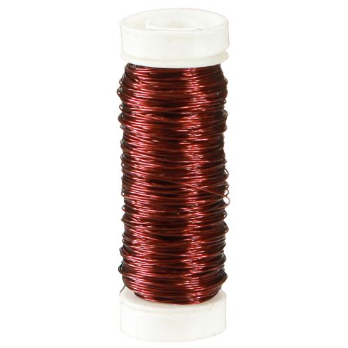daiktų Dekoratyvinė emalio viela Ø0,30mm 30g/50m Bordo
