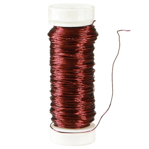 daiktų Dekoratyvinė emalio viela Ø0,30mm 30g/50m Bordo