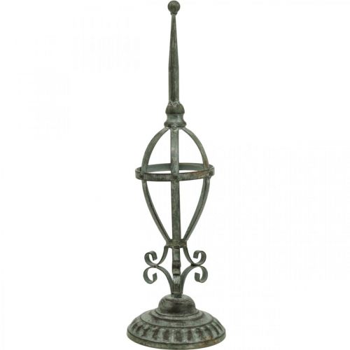 Metalinis senovinės išvaizdos vainiko laikiklis, stalo puošmena shabby chic H51cm