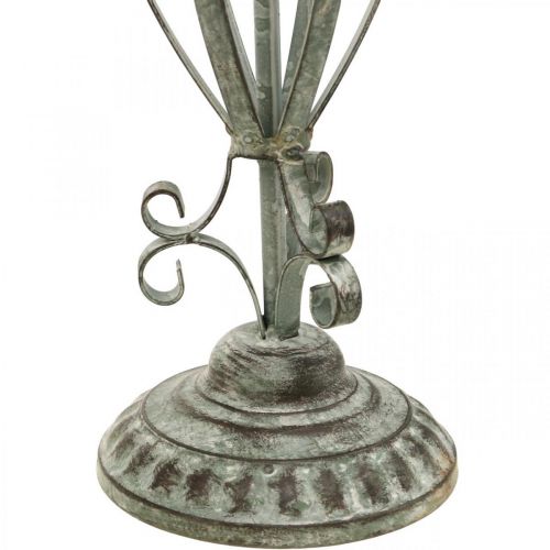 Floristik24 Metalinis senovinės išvaizdos vainiko laikiklis, stalo puošmena shabby chic H51cm