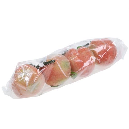 Floristik24 Deco vaisių persikų rožinė Ø8cm L10cm 4vnt