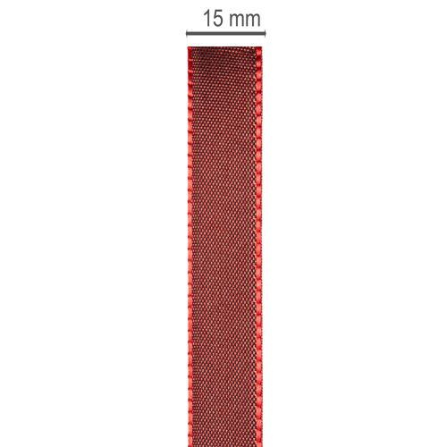 Dovanų juostelė, šventinė taftos juostelė rankdarbiams, 15 mm pločio, 50 m ilgio | Floristik24.lt