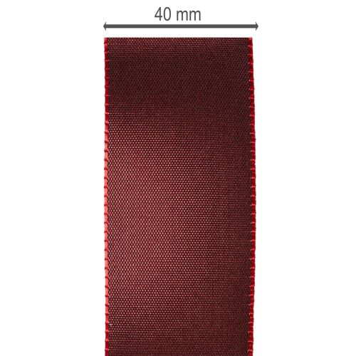 Raudona taftos dekoratyvinė juostelė, universali, 40 mm x 50 m | Floristik24.lt