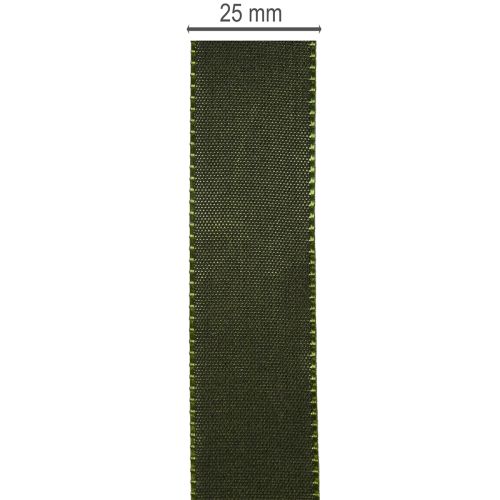 Dekoratyvinė juostelė, blizgi taftos juostelė dekoravimui, 25 mm pločio, 50 m ilgio | Floristik24.lt