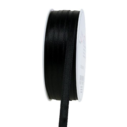 Dekoratyvinė juostelė juoda 6mm 50m | Floristik24.lt