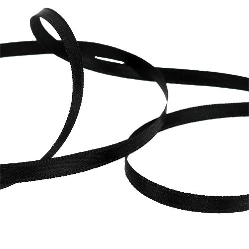 Dekoratyvinė juostelė juoda 6mm 50m | Floristik24.lt
