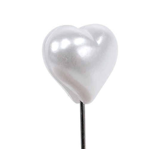 daiktų Dekoratyvinis širdelės segtukas baltas 1,5cm 36vnt