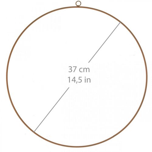 Floristik24 Dekoratyvinis lankelis, metalinis žiedas, dekoratyvinis žiedas patinai pakabinti Ø37cm 3vnt