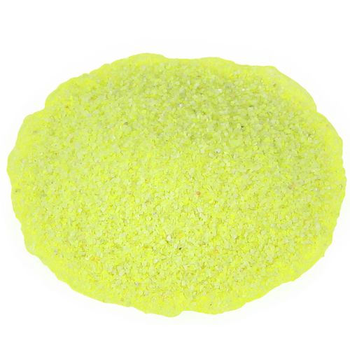 Dekoratyvinis smėlis geltonas neoninės spalvos smėlis 0,5 mm neoninės geltonos spalvos smėlis 1 kg