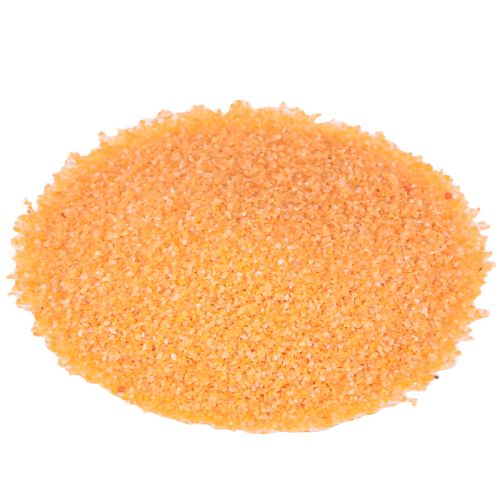 Dekoratyvinis smėlis oranžinis neoninės spalvos smėlis 0,5 mm 1 kg